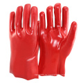 NMSAFETY langärmelige Baumwolle Liner pvc beschichtete roten Handschuh